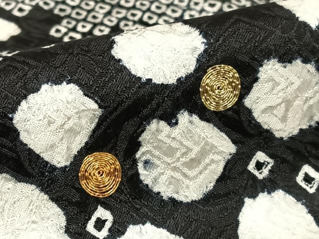 平和屋着物●訪問着 駒刺繍 絞り 舞花文 黒地 さが美扱い ロング丈 正絹 逸品 未使用 AABB0214zg