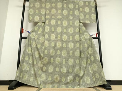 平和屋着物●本場大島紬 一元絣 亀甲文 正絹 逸品 未使用 AABB0218zg