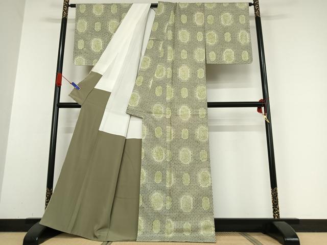 平和屋着物●本場大島紬 一元絣 亀甲文 正絹 逸品 未使用 AABB0218zg