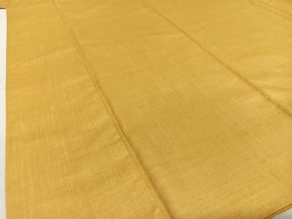 平和屋着物●上質な紬　色無地　柑子色　正絹　逸品　AABB0246zg