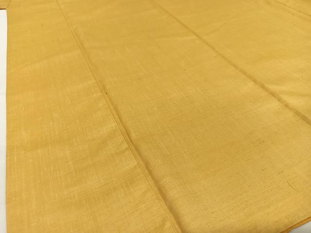 平和屋着物●上質な紬　色無地　柑子色　正絹　逸品　AABB0246zg