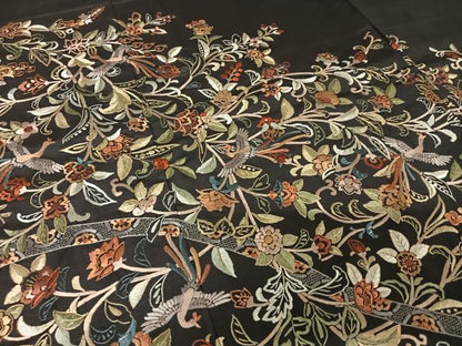 平和屋着物●本場大島紬　訪問着　総刺繍　鳳凰更紗花文　金糸　正絹　逸品　AABB0250zg