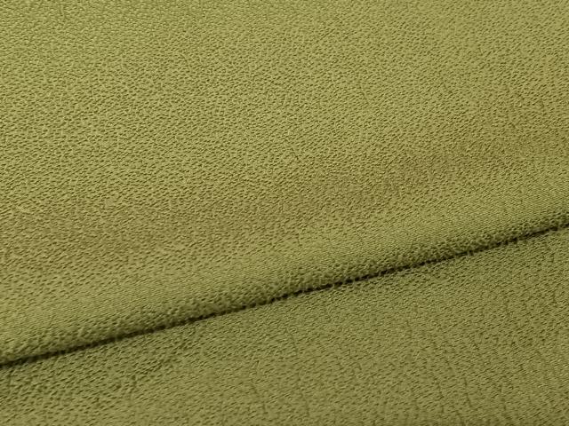 平和屋着物●上質な色無地 紋意匠 麹塵色 正絹 逸品 AABB0254zg