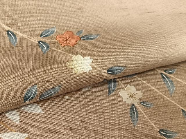 平和屋着物●創業140年 小糸染芸の四代目 小糸敏夫 訪問着 結城紬地 駒刺繍 枝垂れ桜文 井上商事 証紙付き 正絹 逸品 未使用 AABB0263zg