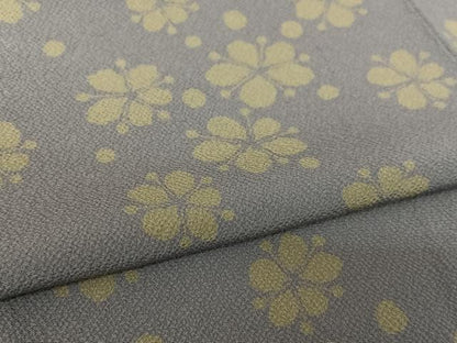 平和屋着物●世界的人形師 辻村寿三郎 ジュサブロー 小紋 舞梅文 正絹 逸品 AABB0268zg