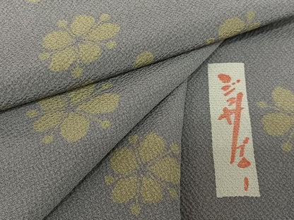 平和屋着物●世界的人形師 辻村寿三郎 ジュサブロー 小紋 舞梅文 正絹 逸品 AABB0268zg
