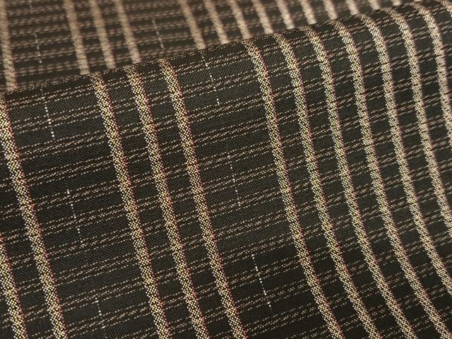 平和屋着物●本場縞大島紬 大島美術館 証紙付き 正絹 逸品 AABB0301zg