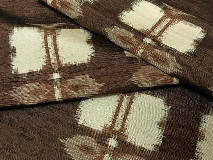 平和屋着物●上質な紬　遠州椿　正絹　逸品　AABB0317zg