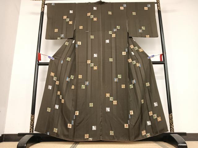 平和屋着物●上質な小紋 日本昔話 桃太郎 正絹 逸品 AABB0337zg