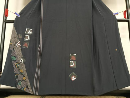 平和屋着物●訪問着　色紙文　正絹　逸品　AABB0338zg