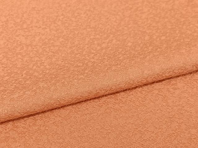 平和屋着物●上質な色無地　紋意匠　甚三紅色　正絹　逸品　AABB0352zg