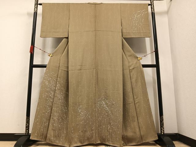 平和屋着物●訪問着 刺繍 枝垂れ花文 金彩 三越扱い 正絹 逸品 AABB0364ph