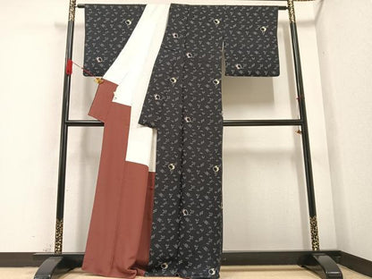平和屋着物●上質な小紋 兎 正絹 逸品 AABB0373ph