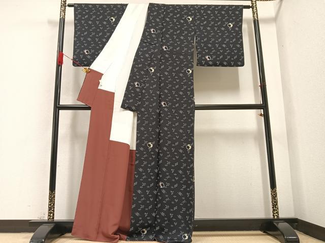 平和屋着物●上質な小紋 兎 正絹 逸品 AABB0373ph
