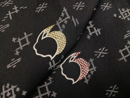 平和屋着物●上質な小紋 兎 正絹 逸品 AABB0373ph