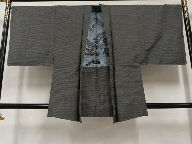 平和屋着物●男性 本場大島紬 アンサンブル 100亀甲 総詰め 正絹 逸品 未使用 AABB0393ph