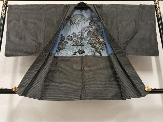 平和屋着物●男性 本場大島紬 アンサンブル 100亀甲 総詰め 正絹 逸品 未使用 AABB0393ph