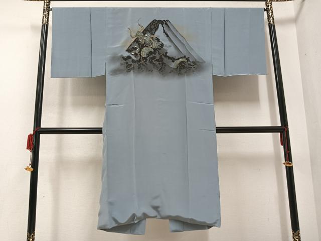 平和屋着物●男性　本場大島紬　アンサンブル　長襦袢(袷)セット　格子　正絹　逸品　AABB0400ph