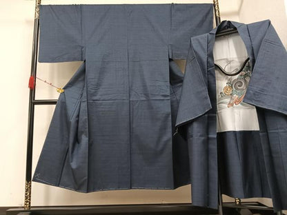 平和屋着物●男性 本場大島紬 アンサンブル 100亀甲 総詰め 正絹 逸品 未使用 AABB0401ph