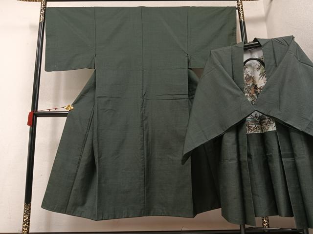 平和屋着物●男性　本場大島紬　アンサンブル　100亀甲　総詰め　正絹　逸品　AABB0413ph