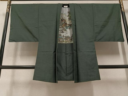 平和屋着物●男性　本場大島紬　アンサンブル　100亀甲　総詰め　正絹　逸品　AABB0413ph
