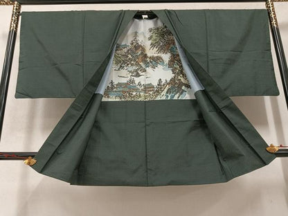 平和屋着物●男性　本場大島紬　アンサンブル　100亀甲　総詰め　正絹　逸品　AABB0413ph