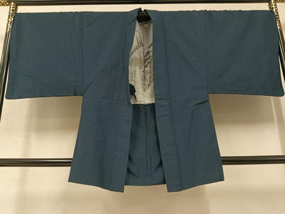 平和屋着物●男性 紬 アンサンブル 色無地 褐返し色 やまと誂製 正絹 逸品 AABB0414ph