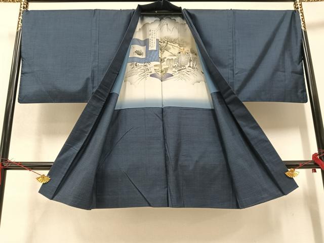 平和屋着物●男性　本場大島紬　アンサンブル　手織り　100亀甲　総詰め　山田実作　証紙付き　正絹　逸品　AABB0416ph