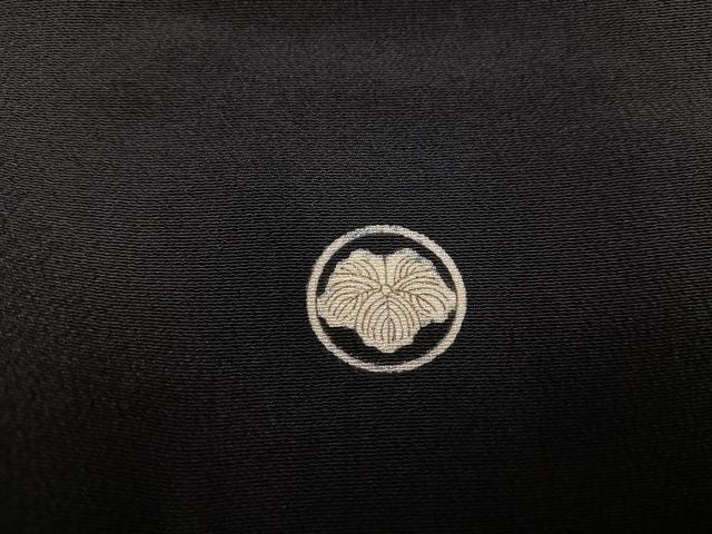平和屋着物●豪華黒留袖 友禅 刺繍 風景草花文 金彩 正絹 逸品 AABB0432ph