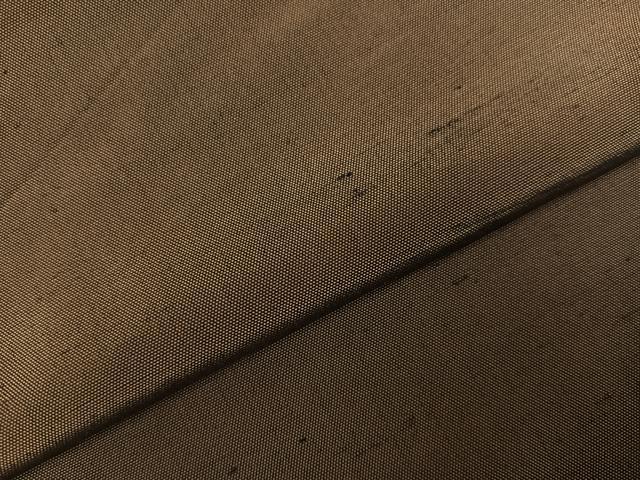 平和屋着物●男性 紬 アンサンブル 色無地 媚茶色 正絹 逸品 AABB0435ph
