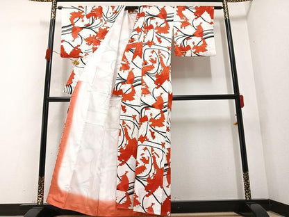 平和屋着物●上質な小紋 日本列島 正絹 逸品 AABB0436ph