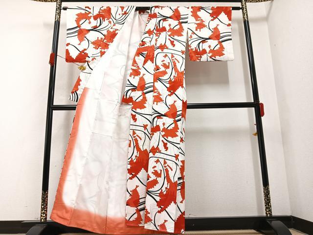 平和屋着物●上質な小紋 日本列島 正絹 逸品 AABB0436ph
