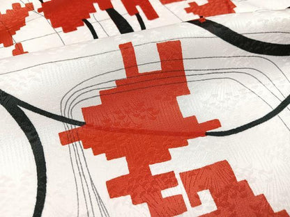 平和屋着物●上質な小紋 日本列島 正絹 逸品 AABB0436ph