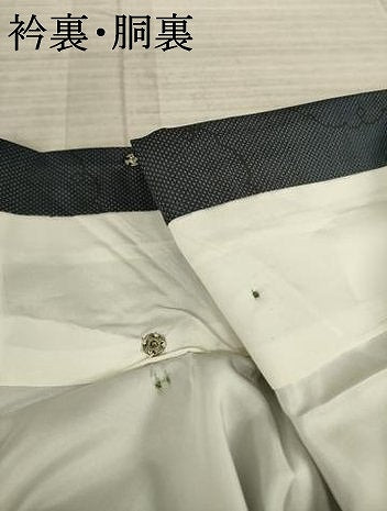 平和屋着物●本場大島紬　カタス7マルキ　雪輪重ね南天文　正絹　逸品　AABB0453ck