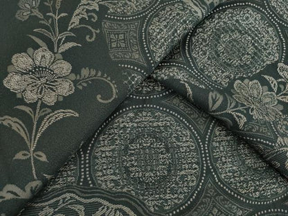 平和屋着物●お召 訪問着 中国三大刺繍 汕頭刺繍 スワトウ刺繍 道長更紗花唐草文 銀糸 正絹 逸品 未使用 AABB0459ck