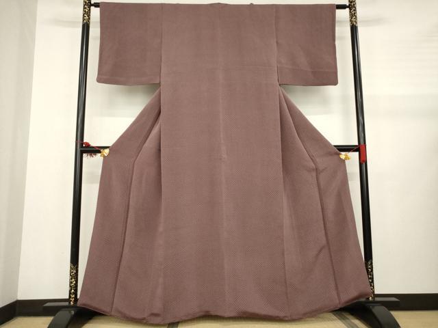 平和屋着物●上質な小紋 十字絣文様 大丸扱い 正絹 逸品 AABB0467ck