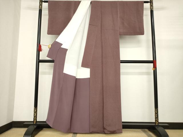 平和屋着物●上質な小紋 十字絣文様 大丸扱い 正絹 逸品 AABB0467ck