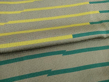 平和屋着物●上質な小紋　横段文　正絹　逸品　AABB0469ck