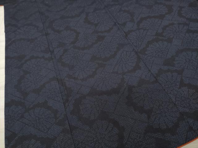 平和屋着物●本真綿結城紬 花菱文 証紙付き 正絹 逸品 AABB0474ck