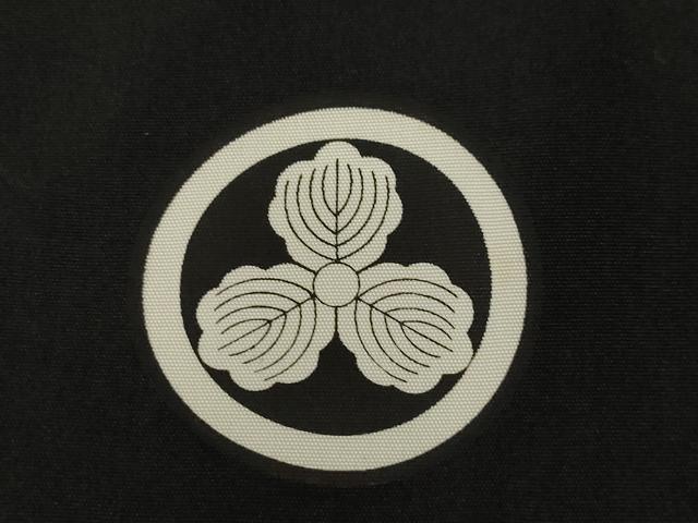 平和屋着物●男性 黒紋付 羽織セット 正絹 逸品 AABB0480ck