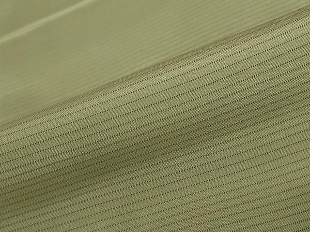 平和屋着物＊夏物 色無地 絽 松葉色 正絹 逸品 AABB0485st