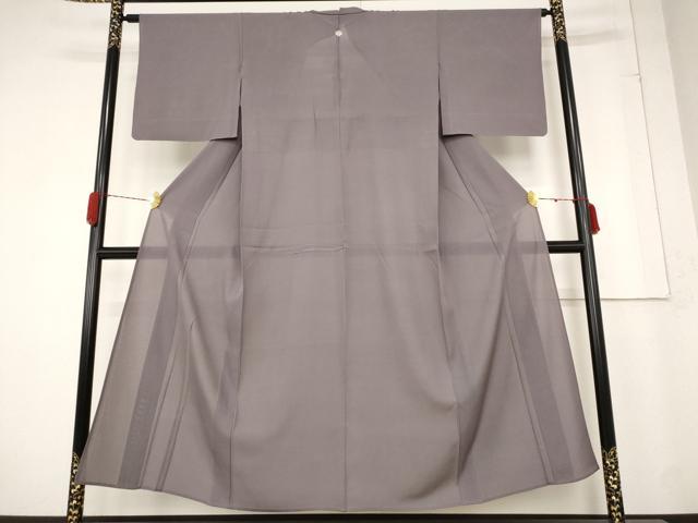 平和屋着物＊夏物 色無地 絽 葡萄鼠色 正絹 逸品 AABB0486st