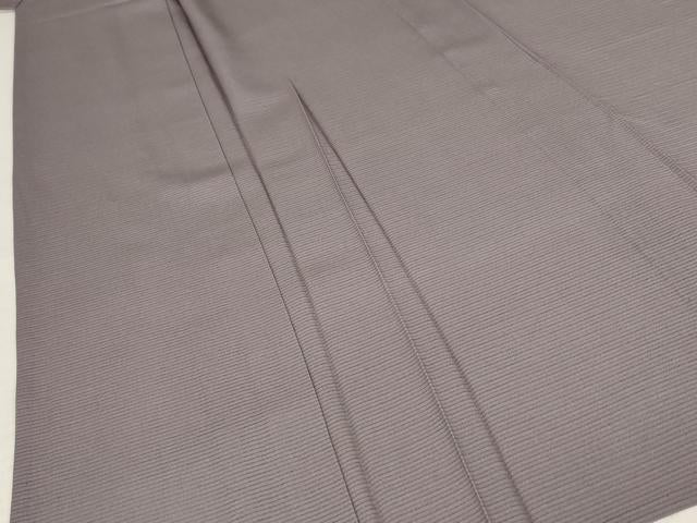 平和屋着物＊夏物 色無地 絽 葡萄鼠色 正絹 逸品 AABB0486st