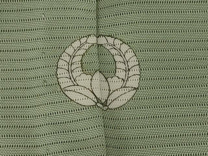 平和屋着物＊夏物 色無地 絽 山葵色 正絹 逸品 AABB0487st