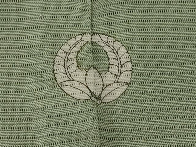 平和屋着物＊夏物 色無地 絽 山葵色 正絹 逸品 AABB0487st