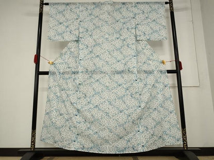 平和屋着物＊夏物 小紋 絽 蔦の葉文様 洗える着物 AABB0495st
