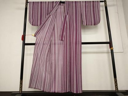 平和屋着物＊夏物 小紋 絽 立涌間道 洗える着物 AABB0498st