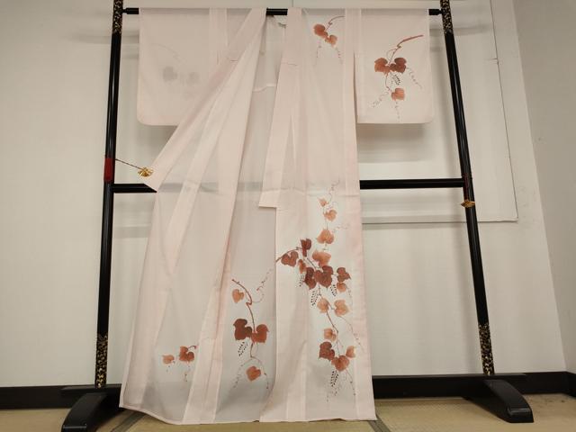 平和屋着物＊夏物 訪問着 絽 蔦の葉文様 洗える着物 AABB0500st