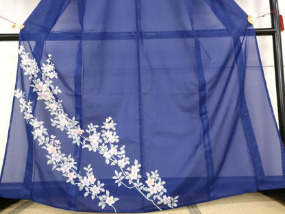 平和屋着物＊夏物 訪問着 絽 枝花文 洗える着物 AABB0504st