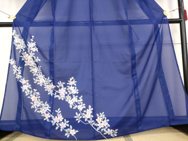 平和屋着物＊夏物 訪問着 絽 枝花文 洗える着物 AABB0504st